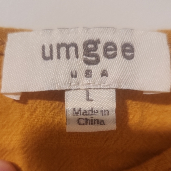 *NWT* Women's Umgee Mustard Lace Mini Dress Size Large - Picture 2 of 8